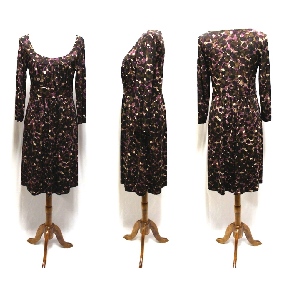 GNW Women Midi Dress 12 Knit Bubbles 3/4 Sleeve